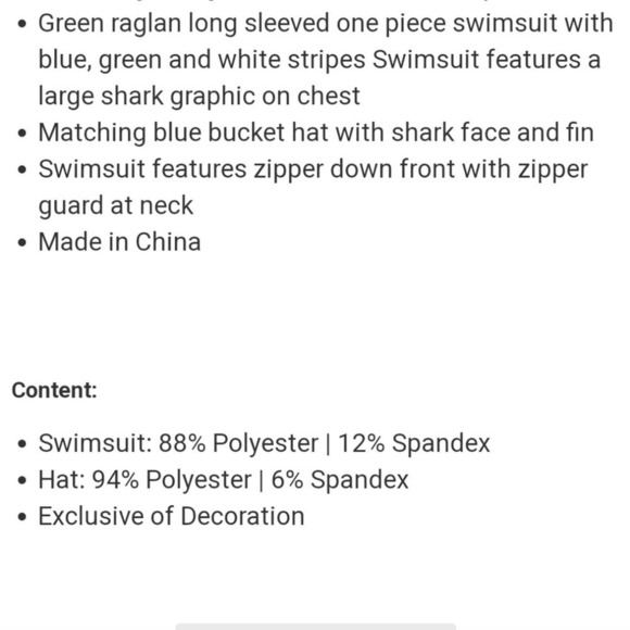 🛑 2 / $40 Sale! Tommy Bahama Infant 2-piece Swim Set UPF50+ / Shark Print NWT - Picture 8 of 9